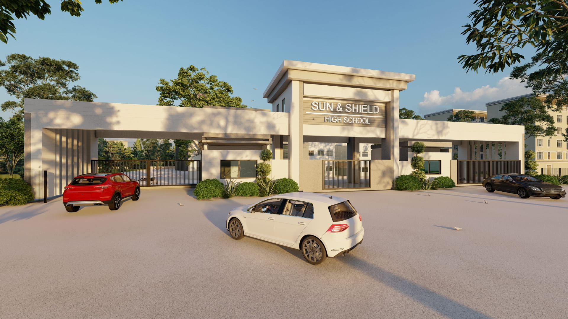 Sun & Shield School Entrance