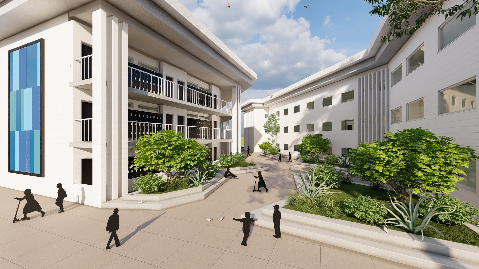 Sun & Shield Courtyard